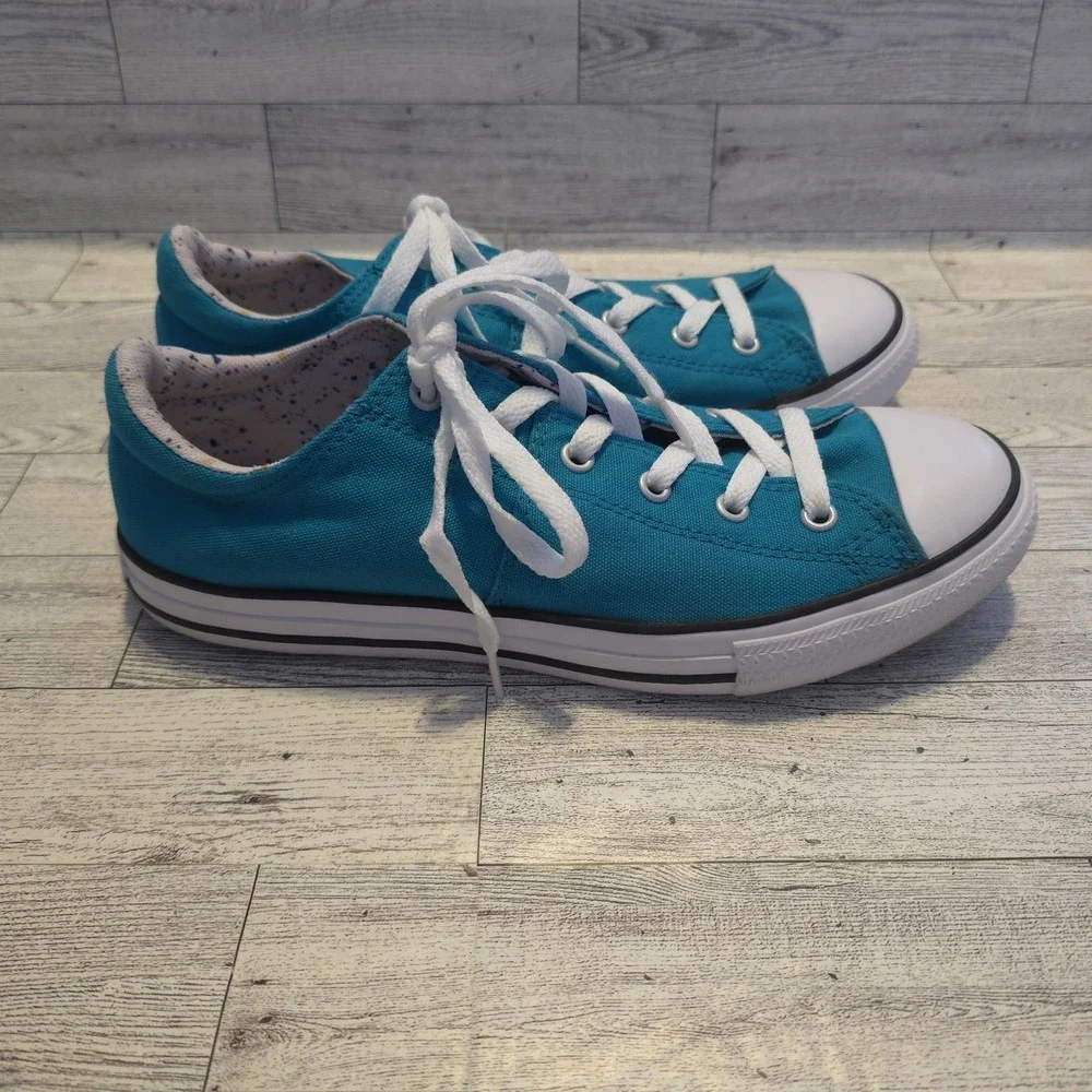 Converse Girls Boys Junior All Star Shoes Turbo Green Sneakers Shoes Size 6